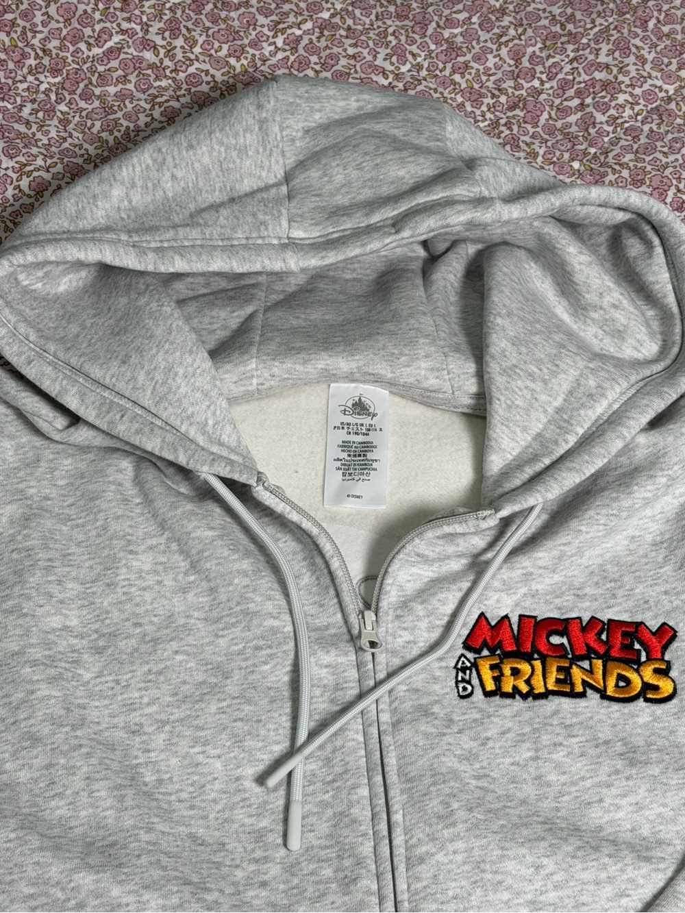 Disney Gray 'Mickey and Friends' Zip Hoodie